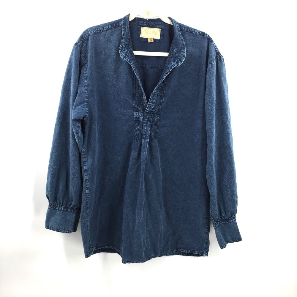 Scully Dark Denim Top boho minimalist effortless chic tunic western equestrian M